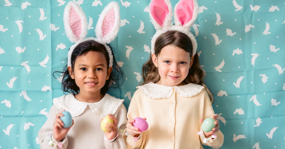 Egg nog recommendation diabetic friendly - Smiling multiethnic children with bunny ears and plastic eggs looking at camera against fabric with rabbit pattern during festive event Egg nog recommendation diabetic friendly - Smiling multiethnic children with bunny ears and plastic eggs looking at camera against fabric with rabbit pattern during festive event