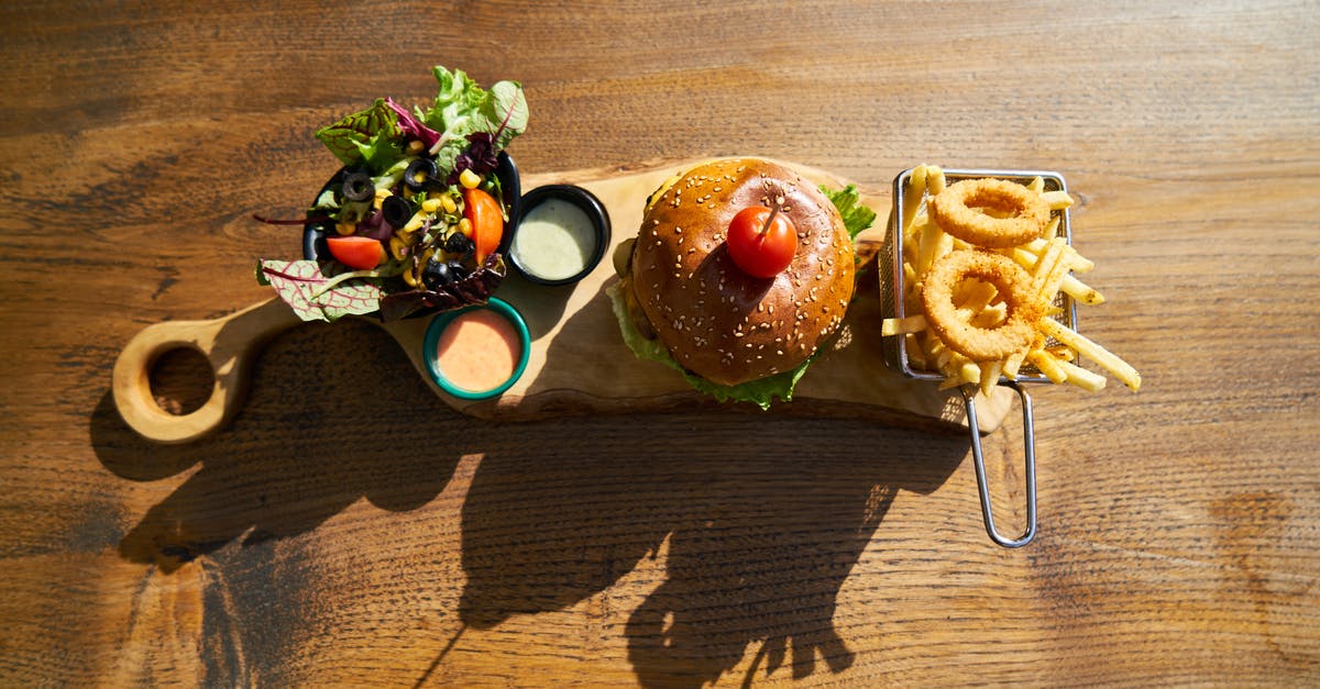emulisified sauces - Burger on Brown Platter
