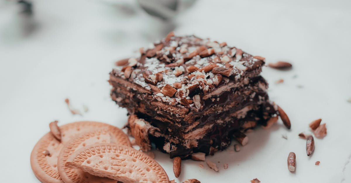 Equivalence between fresh coconut and coconut cream? - Chocolate cake with nuts served with biscuits Equivalence between fresh coconut and coconut cream? - Chocolate cake with nuts served with biscuits
