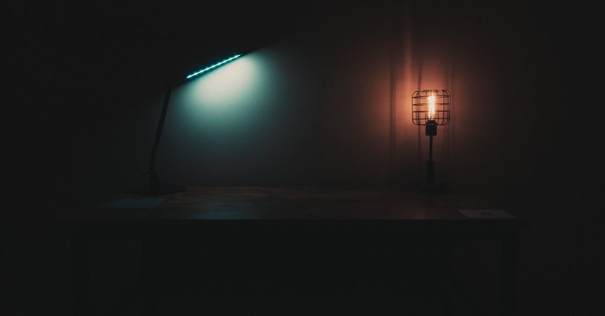 Even heating: skillet thickness vs. electric element size - Various lamps placed on desk in dark room Even heating: skillet thickness vs. electric element size - Various lamps placed on desk in dark room