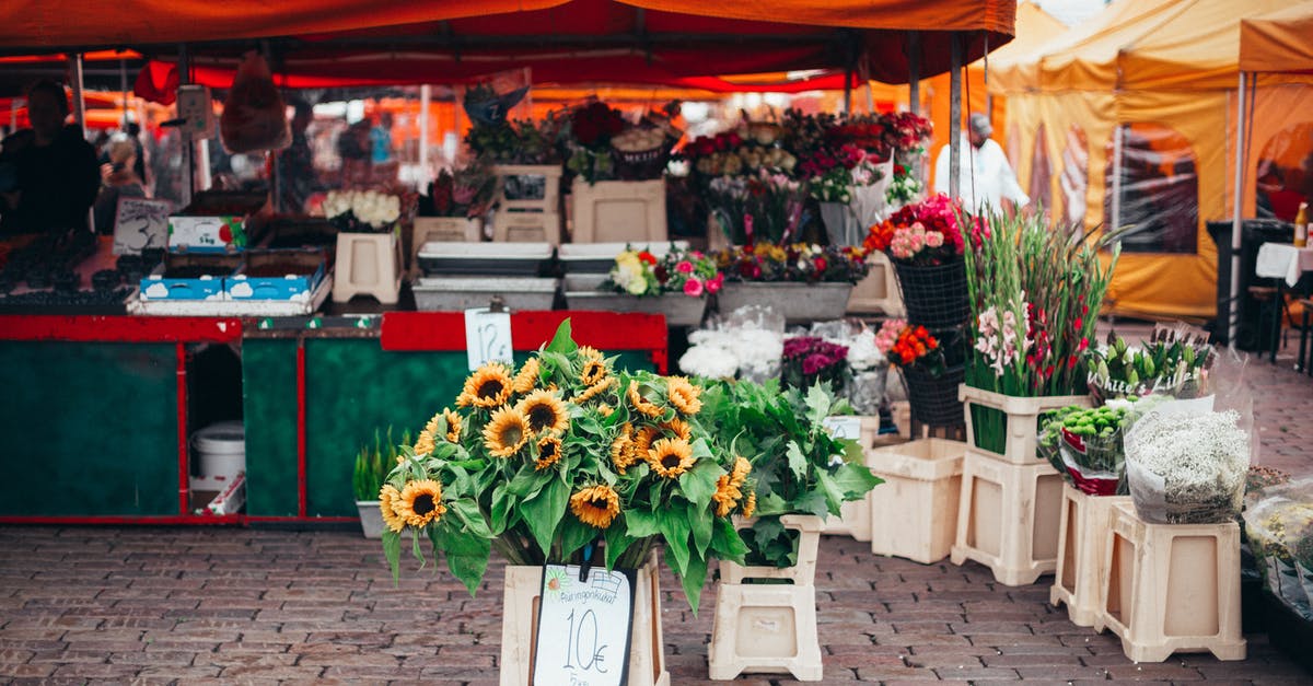 Finding a farmer's market - Sunflowers on Rack With Price Tag Near Orange Canopy Tent