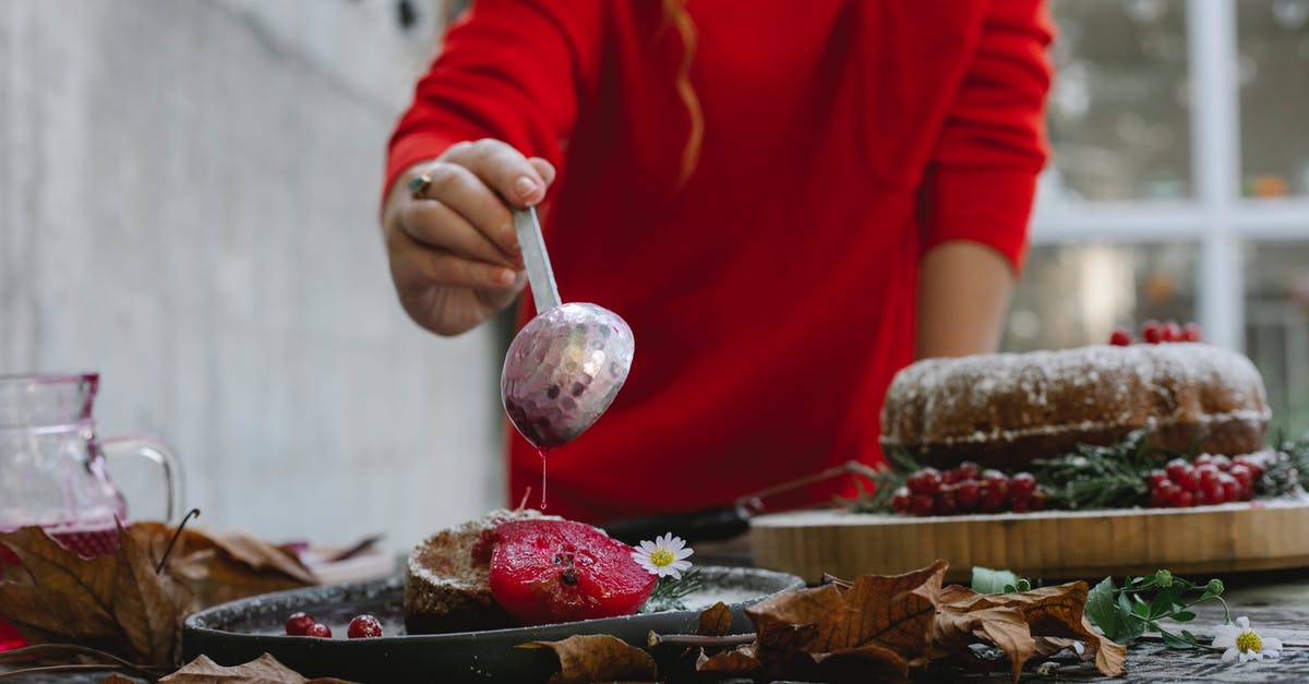 Fixing a dry cake batter - Woman decorating dessert with sweet syrup Fixing a dry cake batter - Woman decorating dessert with sweet syrup