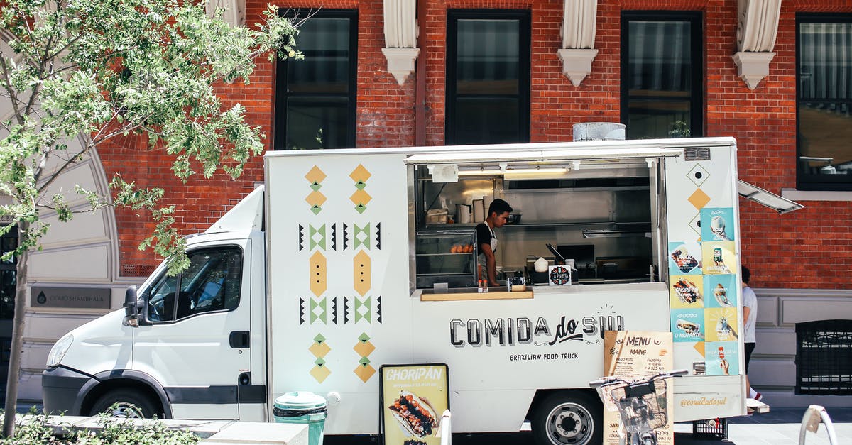 Food industry: where does buttermilk go? - Food truck parked on street Food industry: where does buttermilk go? - Food truck parked on street