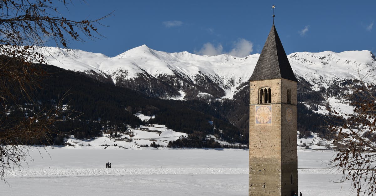 Freezing a meringue? - The Reschensee Lake during Winter Freezing a meringue? - The Reschensee Lake during Winter