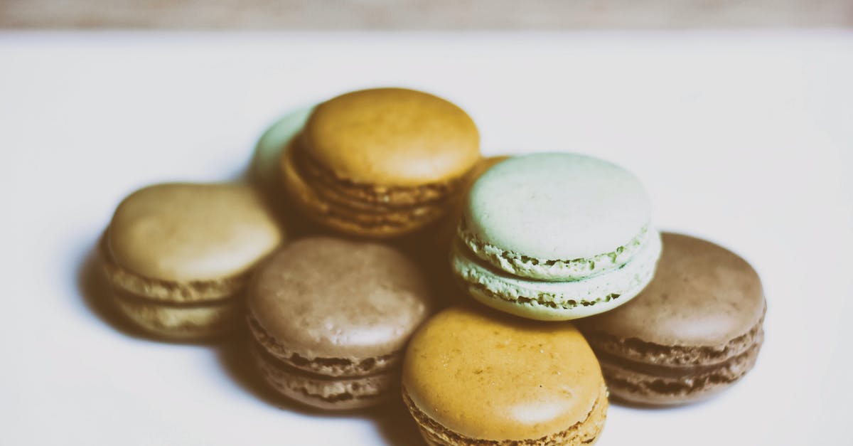 Freezing Bouchon Bakery Macarons. Whole cookie or just the halves? - Delicious set of various macarons placed on white table close to each other