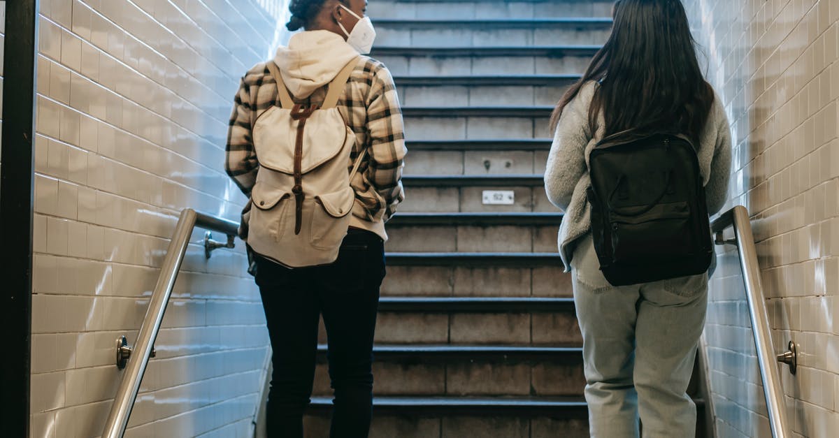 Freezing Mashed Potatoes - any way to prevent drying out? - Back view of African American female in mask walking on stairway in subway passage during coronavirus pandemic