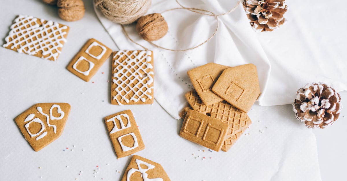Georgian dessert based on walnuts - Parts of a Gingerbread House and Painted Conifer Cones