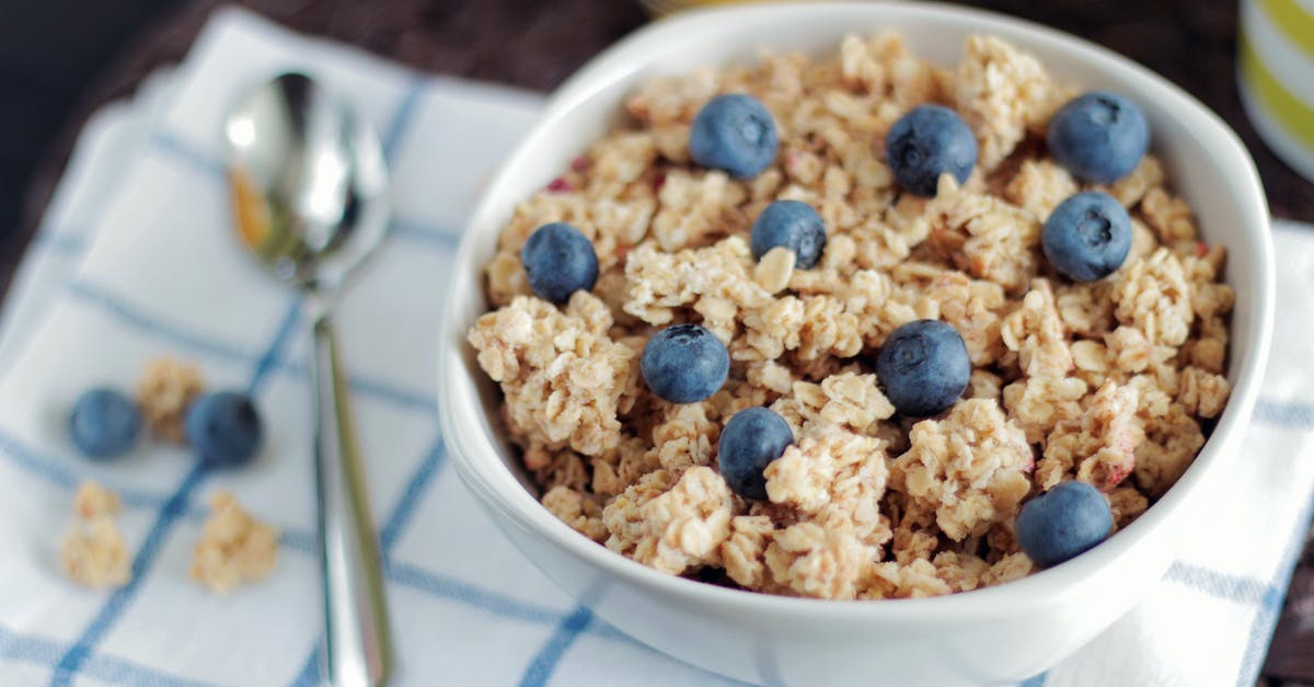 Granola from oat groats - Bowl of Cooked Foods Beside Spoon Granola from oat groats - Bowl of Cooked Foods Beside Spoon