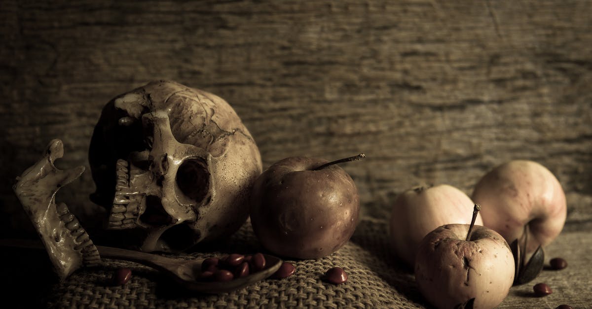 Halloween Special: Glow in the dark food - Broken Skull Beside Apples and Spoon Halloween Special: Glow in the dark food - Broken Skull Beside Apples and Spoon