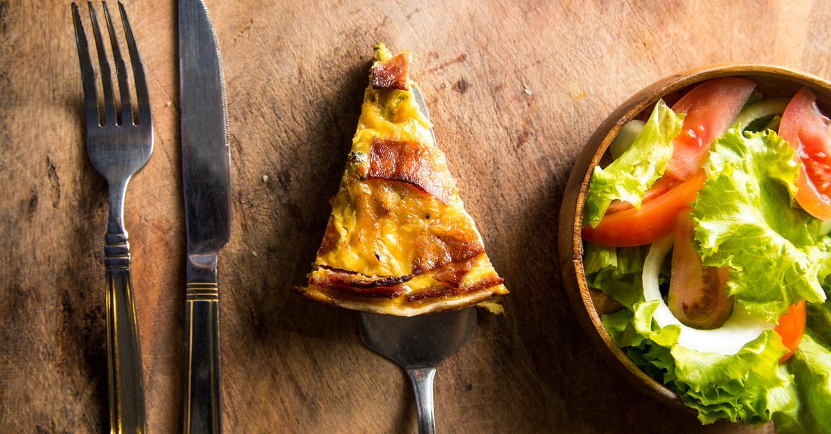 having problem with chicken pot pie crust - Slice of Pizza Beside Fork and Knife having problem with chicken pot pie crust - Slice of Pizza Beside Fork and Knife