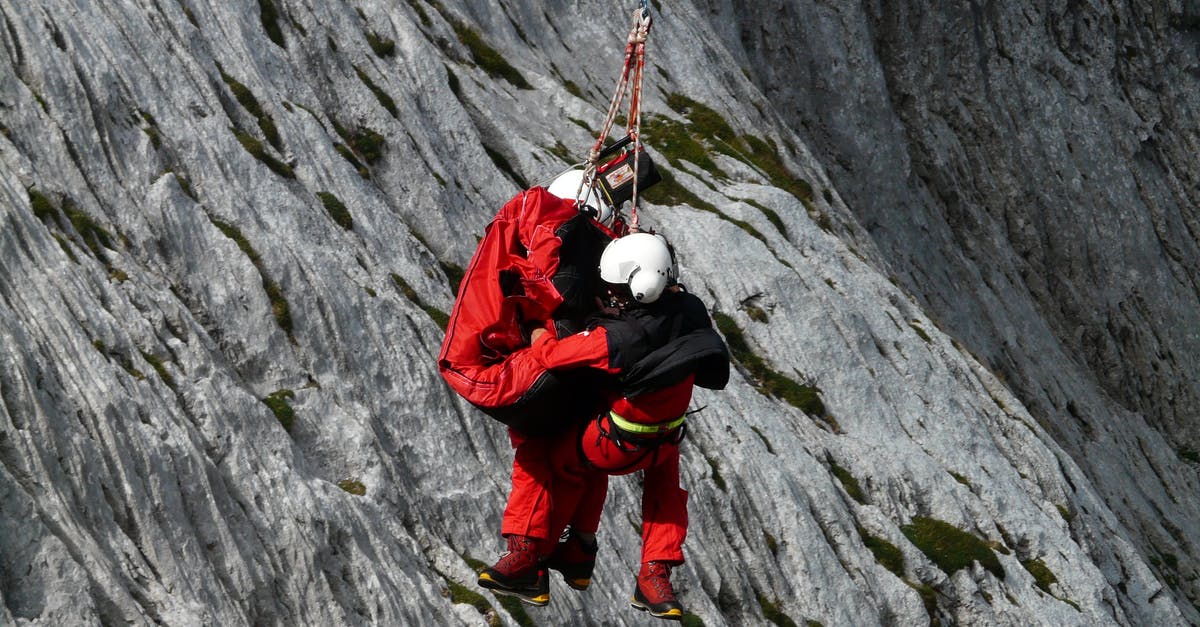 Help me rescue my bland soup - Two People Rappelling Near Grey Rocks Help me rescue my bland soup - Two People Rappelling Near Grey Rocks