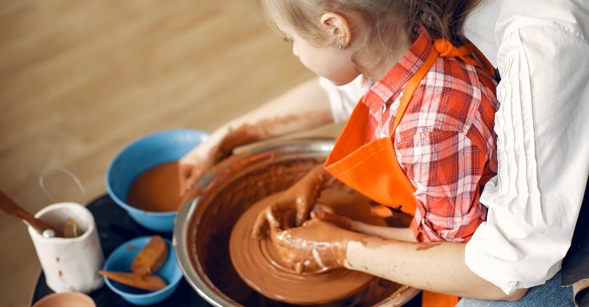 Help with the temp on my crock pot - Crop mother and daughter making pot in pottery Help with the temp on my crock pot - Crop mother and daughter making pot in pottery
