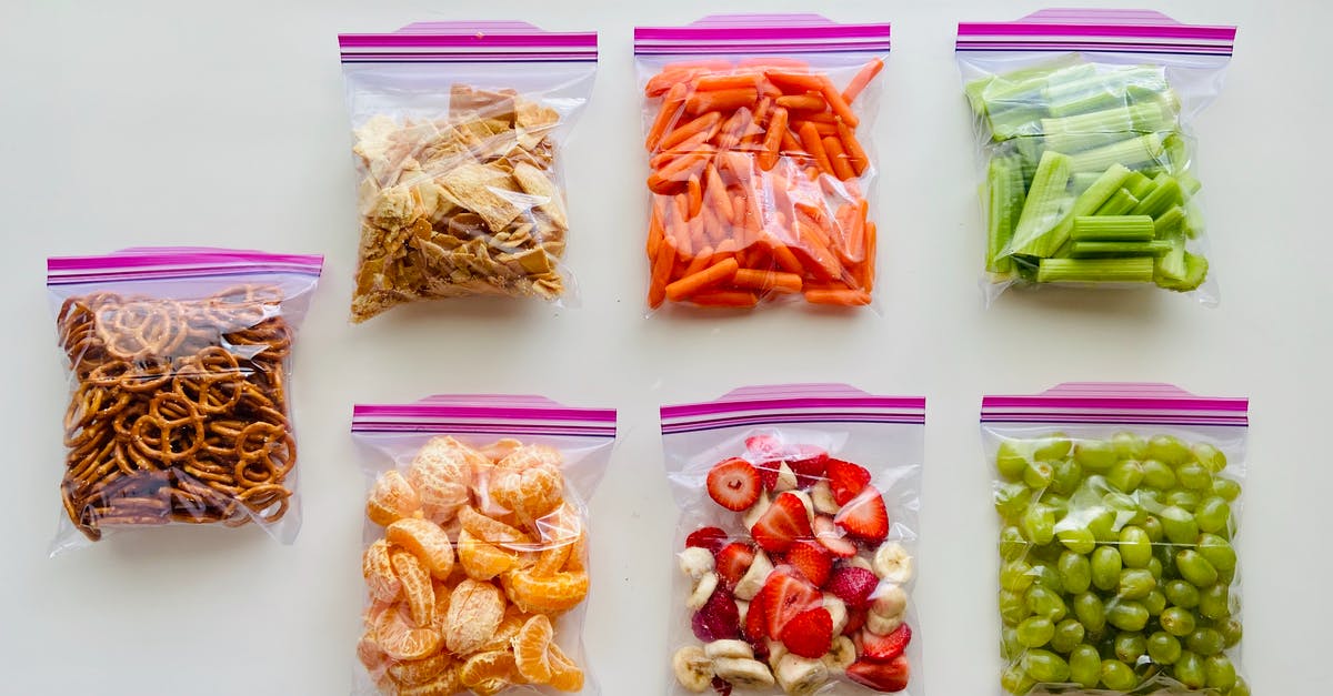 Hints on storage of vegetables and fruit - Foods Stored on Zip Lock Bags Hints on storage of vegetables and fruit - Foods Stored on Zip Lock Bags