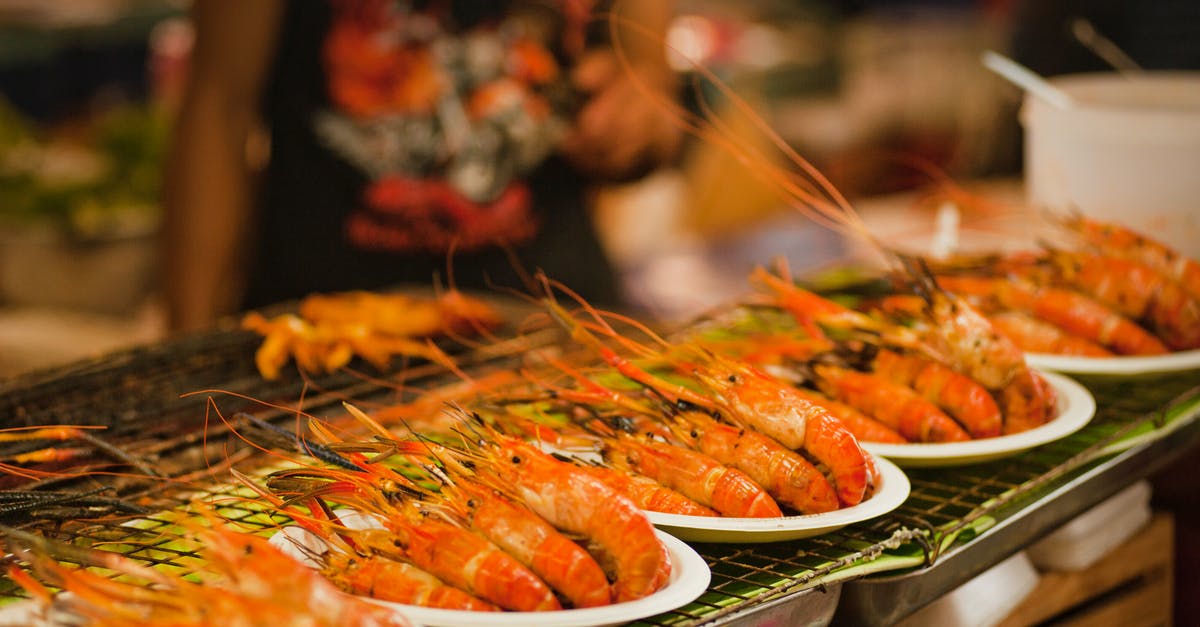 Hot-canning non-acidic, pressure cooked food - Pile of Shrimps on Plates Hot-canning non-acidic, pressure cooked food - Pile of Shrimps on Plates
