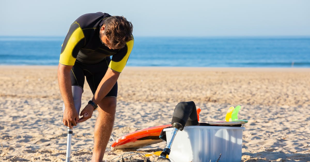 How can I adjust oven temperature correctly - Man in wetsuit corrects prosthetic leg How can I adjust oven temperature correctly - Man in wetsuit corrects prosthetic leg