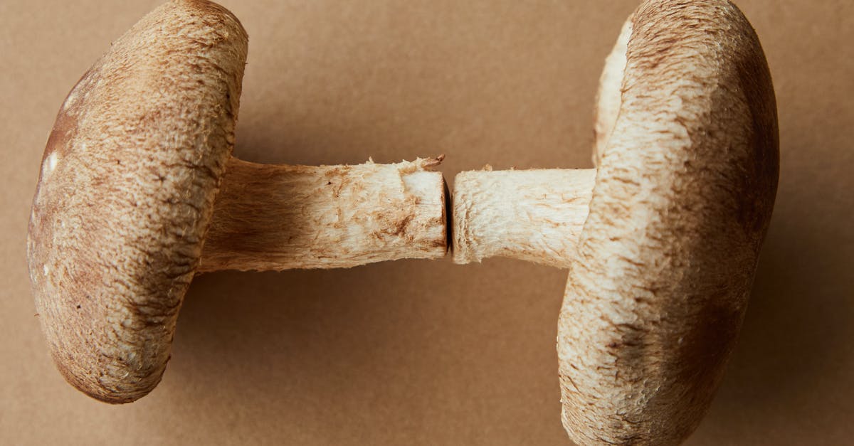 How can I avoid from turning mushrooms brown while freezing it? - Small edible mushrooms on brown surface How can I avoid from turning mushrooms brown while freezing it? - Small edible mushrooms on brown surface