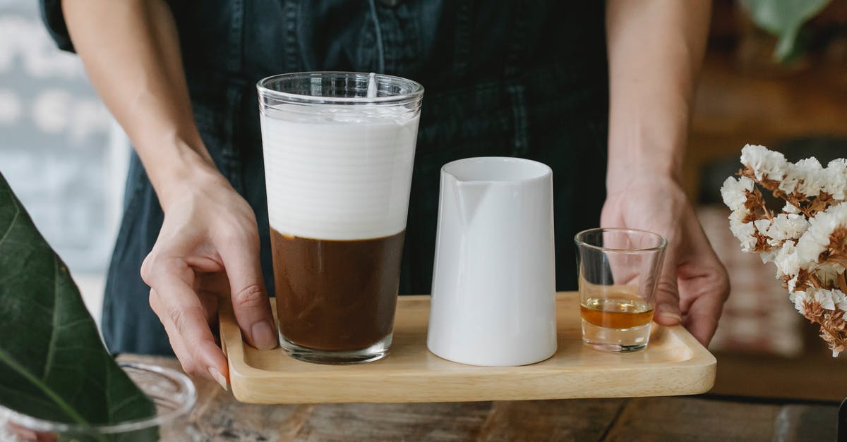 How can I brew a stronger cocoa drink? - Crop faceless woman serving cold coffee with cognac How can I brew a stronger cocoa drink? - Crop faceless woman serving cold coffee with cognac