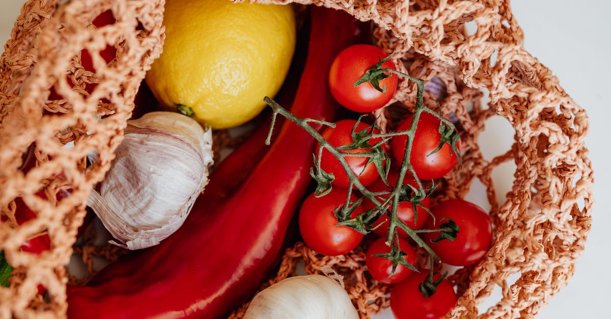 How can I cook cod without lemons? - Handbag with fresh assorted vegetables on table
