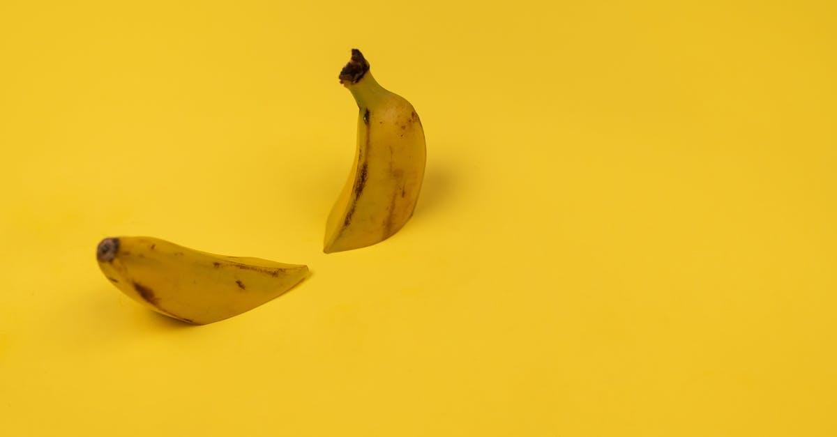 How can I cut fudge smooth and uniform? - Delicious cut fresh banana on yellow background How can I cut fudge smooth and uniform? - Delicious cut fresh banana on yellow background