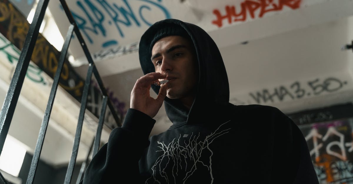 How can I smoke something without a smoker - A Low Angle of a Man in Black Hoodie Sweater Smoking Cigarette How can I smoke something without a smoker - A Low Angle of a Man in Black Hoodie Sweater Smoking Cigarette