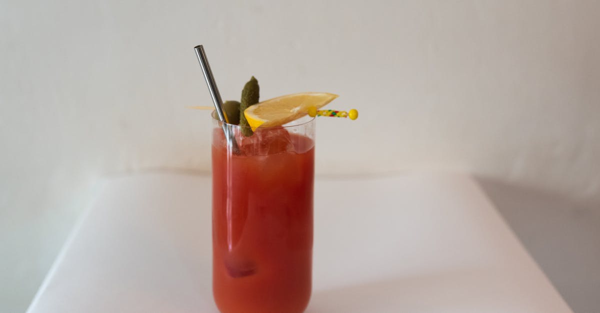 How can this "Bloody Brain" cocktail be made without alcohol? - Close-Up Shot of a Cocktail Drink