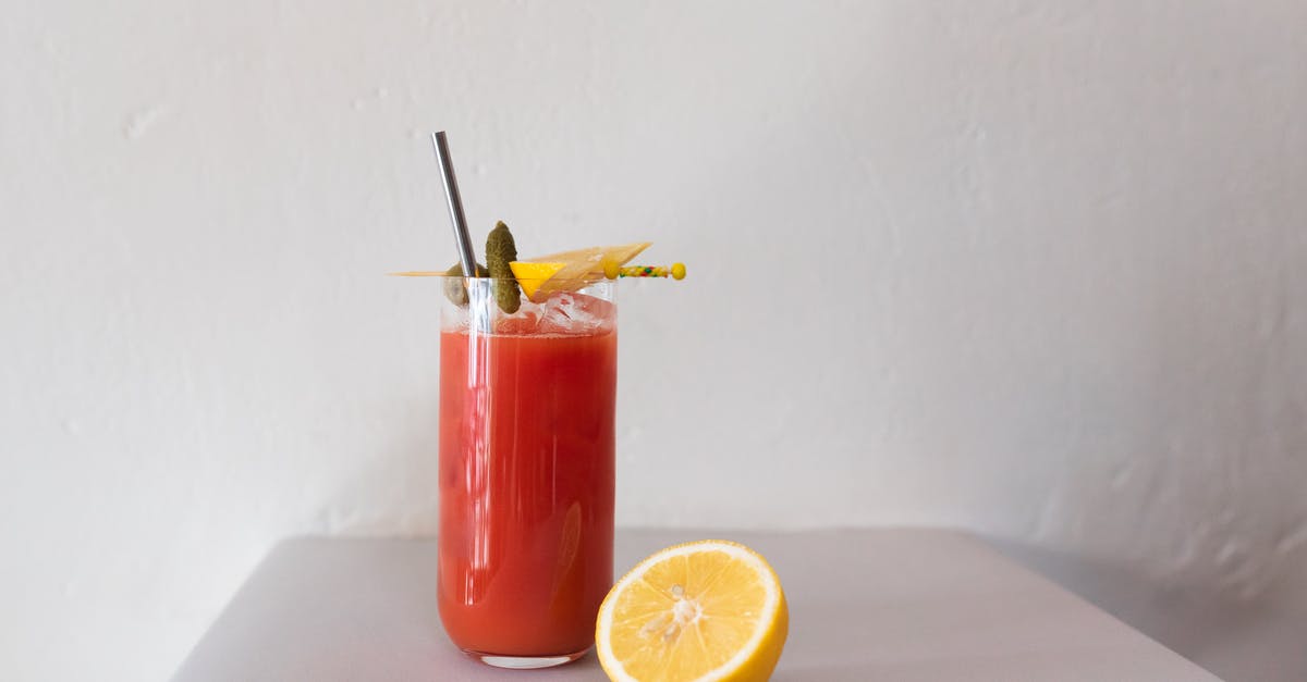 How can this "Bloody Brain" cocktail be made without alcohol? - Close-Up Shot of a Cocktail Drink