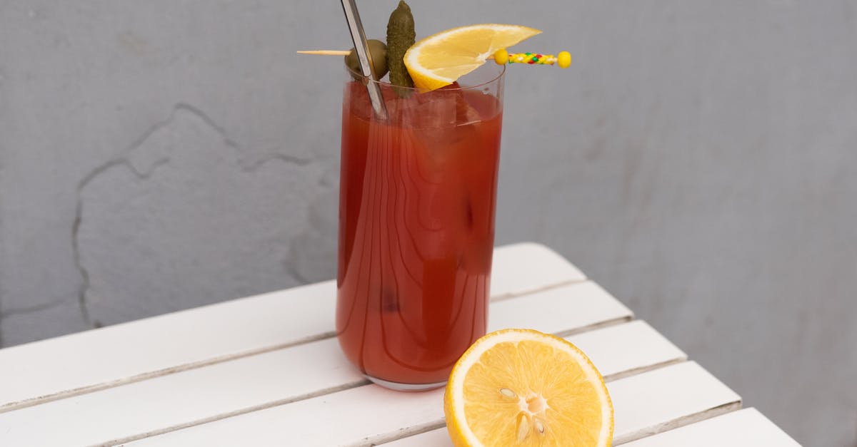 How can this "Bloody Brain" cocktail be made without alcohol? - Close-Up Shot of a Cocktail Drink