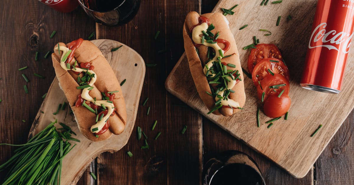 How can you make a sauce less spicy/hot? - American Style Hot Dogs and Cans of Coca-Cola