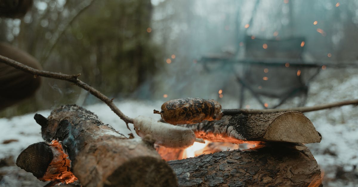 How do I prevent burning the bottom of the bread when cooking over a campfire? - Photograph of Sausages in a Stick Being Cooked Over Fire How do I prevent burning the bottom of the bread when cooking over a campfire? - Photograph of Sausages in a Stick Being Cooked Over Fire