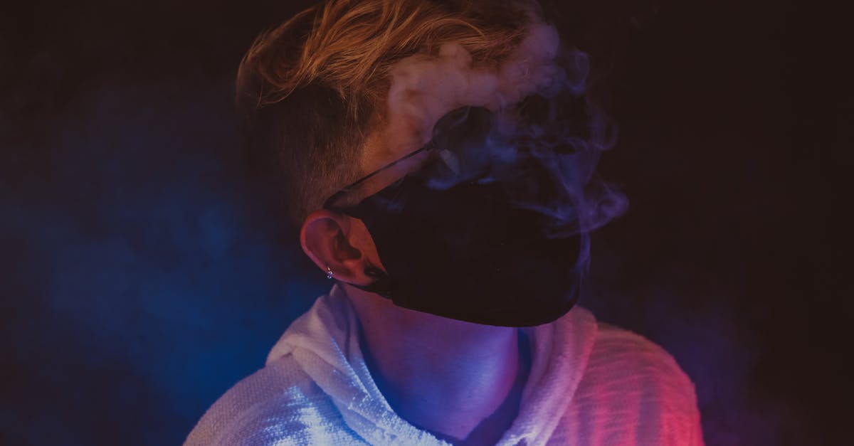 How do I prevent smoke problems indoors? - Confident female in sunglasses and protective mask in room with neon lights and smoke How do I prevent smoke problems indoors? - Confident female in sunglasses and protective mask in room with neon lights and smoke