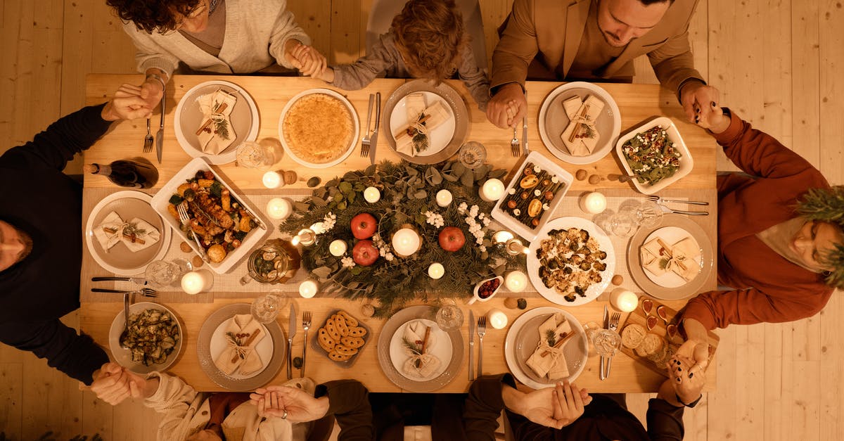 How does the flavour from aromatics actually get into food? - Top View of a Family Praying Before Christmas Dinner How does the flavour from aromatics actually get into food? - Top View of a Family Praying Before Christmas Dinner