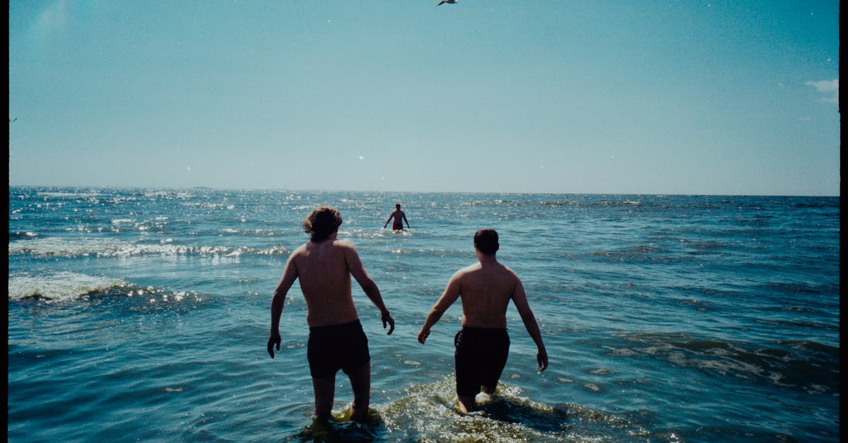 How far will my summer truffle and water go? - Three Men Going into the Sea