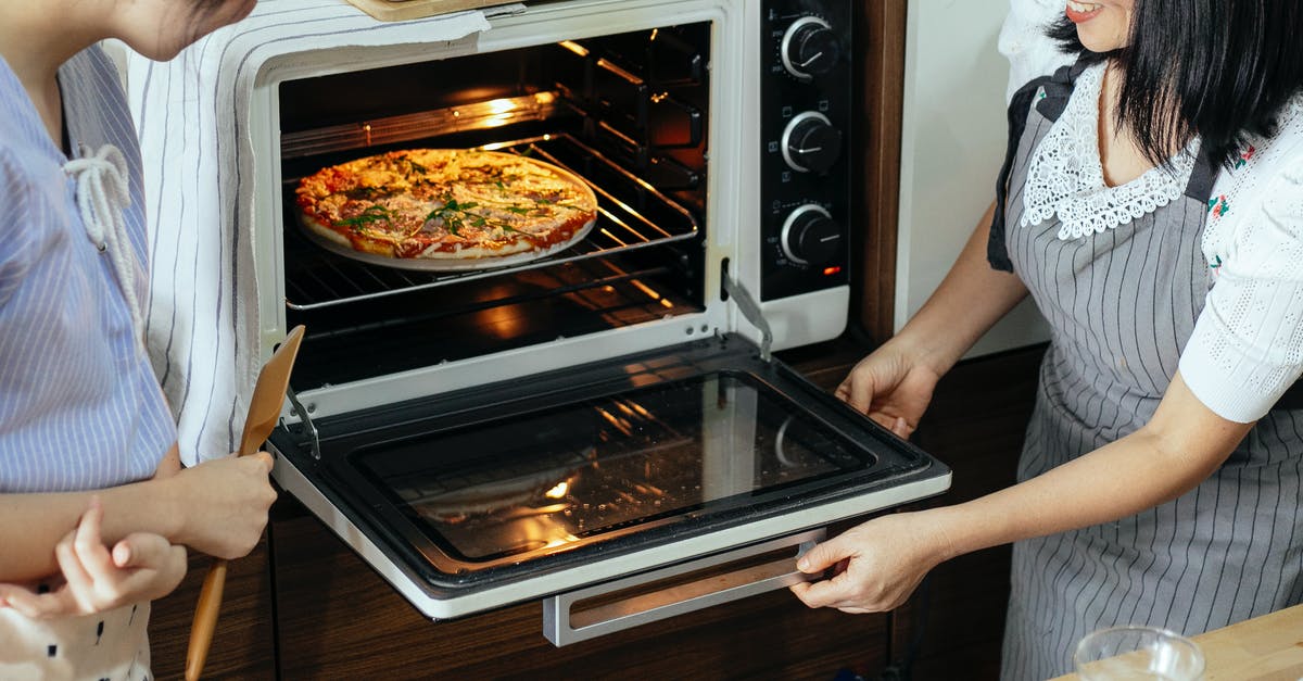 How hot are electric home stoves? - Crop women putting pizza in oven How hot are electric home stoves? - Crop women putting pizza in oven