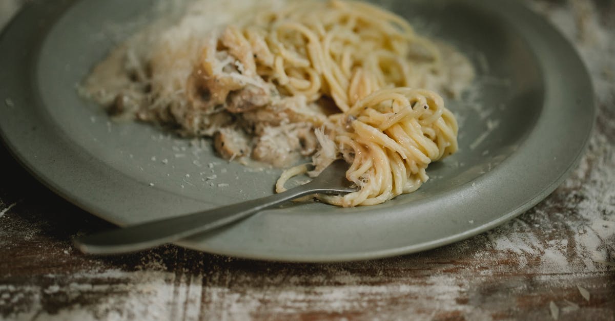 How long can savory cream cheese dishes last? - Fork placed on plate with yummy fresh spaghetti pasta in cream mushroom sauce served on shabby table How long can savory cream cheese dishes last? - Fork placed on plate with yummy fresh spaghetti pasta in cream mushroom sauce served on shabby table