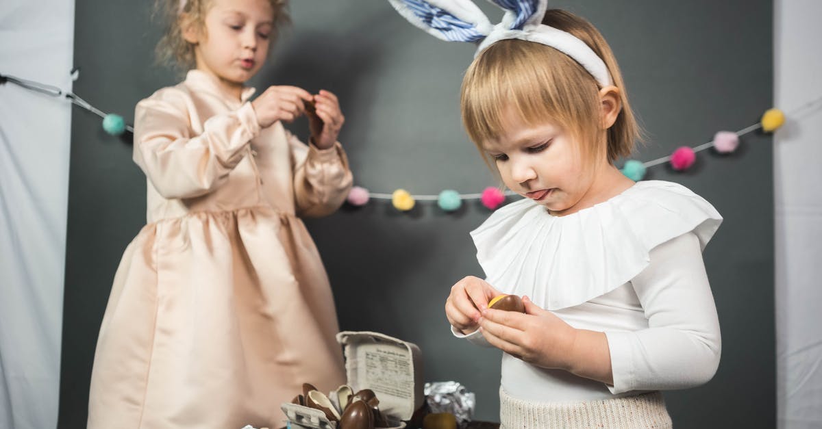 How long can you keep chocolate in the freezer? - Two Girls Wearing Bunny Ears Opening Chocolate Easter Eggs How long can you keep chocolate in the freezer? - Two Girls Wearing Bunny Ears Opening Chocolate Easter Eggs