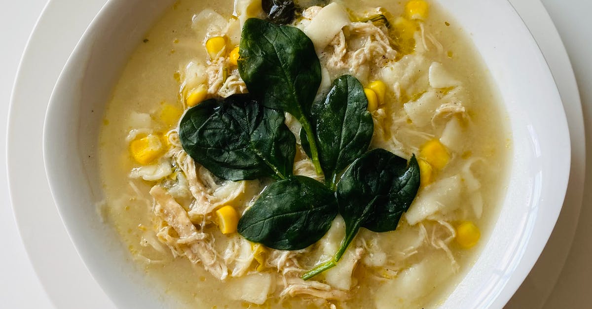 How much water in potato-leek soup (Vichyssoise)? - Cooked Rice With Green Leaf Vegetable in White Ceramic Bowl How much water in potato-leek soup (Vichyssoise)? - Cooked Rice With Green Leaf Vegetable in White Ceramic Bowl
