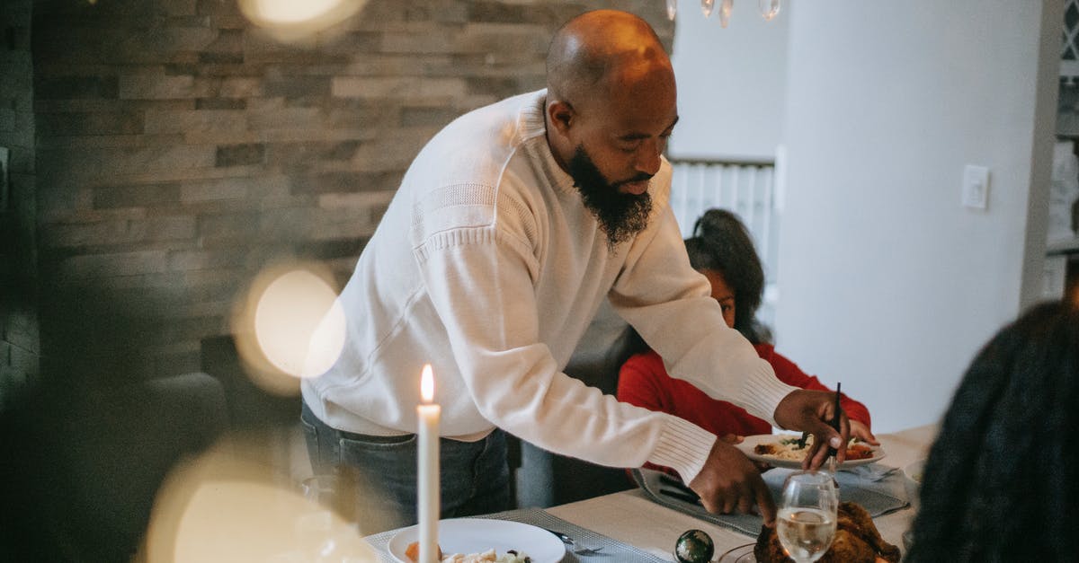 How should chicken breasts for a chicken salad be cooked? - Black family having dinner together during event How should chicken breasts for a chicken salad be cooked? - Black family having dinner together during event