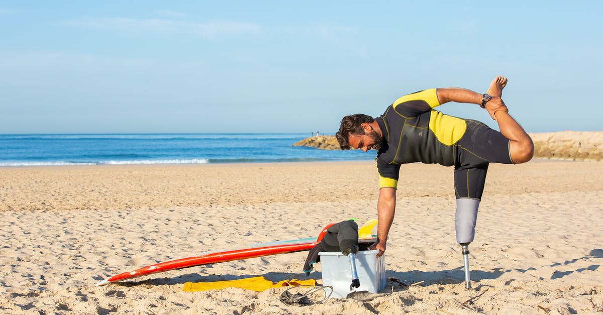 How to add water/milk to the sunny side up eggs? - Side view of male in wetsuit and with artificial limb stretching leg holding on box while preparing for surfing How to add water/milk to the sunny side up eggs? - Side view of male in wetsuit and with artificial limb stretching leg holding on box while preparing for surfing