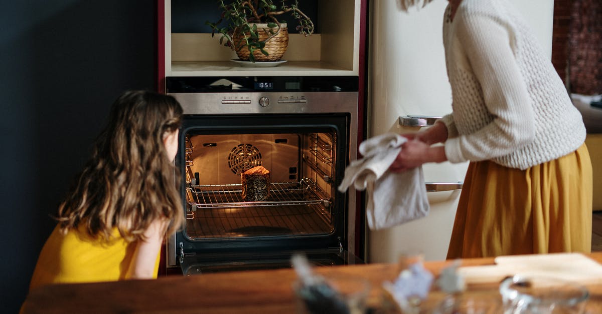 How to bake a sponge cake in a grill microwave oven - Mom and Daughter Baking a Cake
