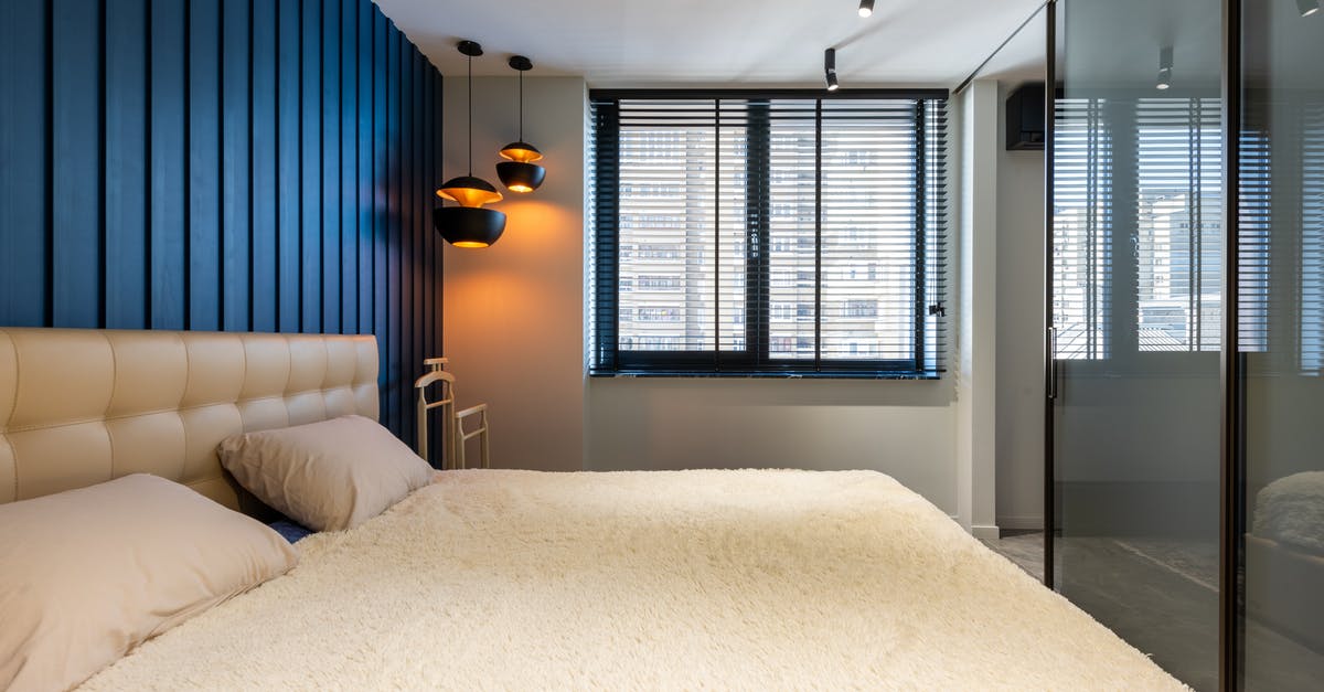 How to broil a rack of goat ribs - Modern bedroom interior with bed against window in flat