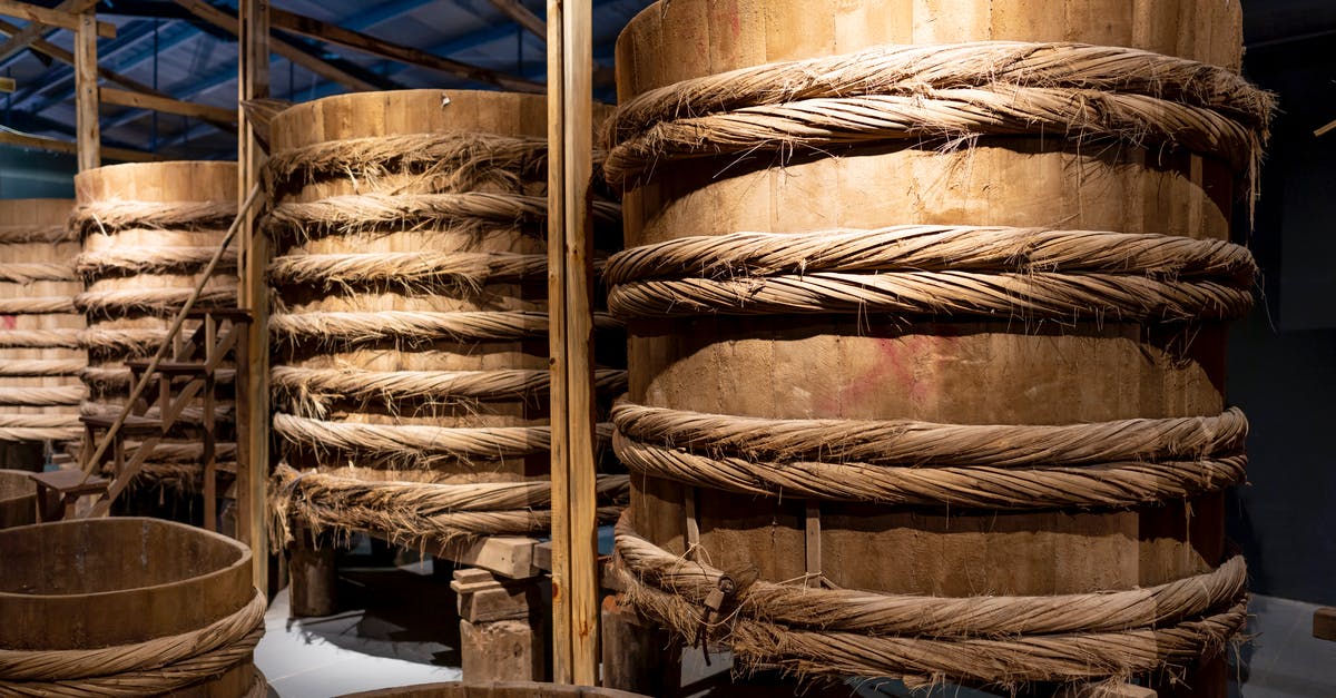 How to cook very large Brussels sprouts? - Wooden barrels on stands in local factory