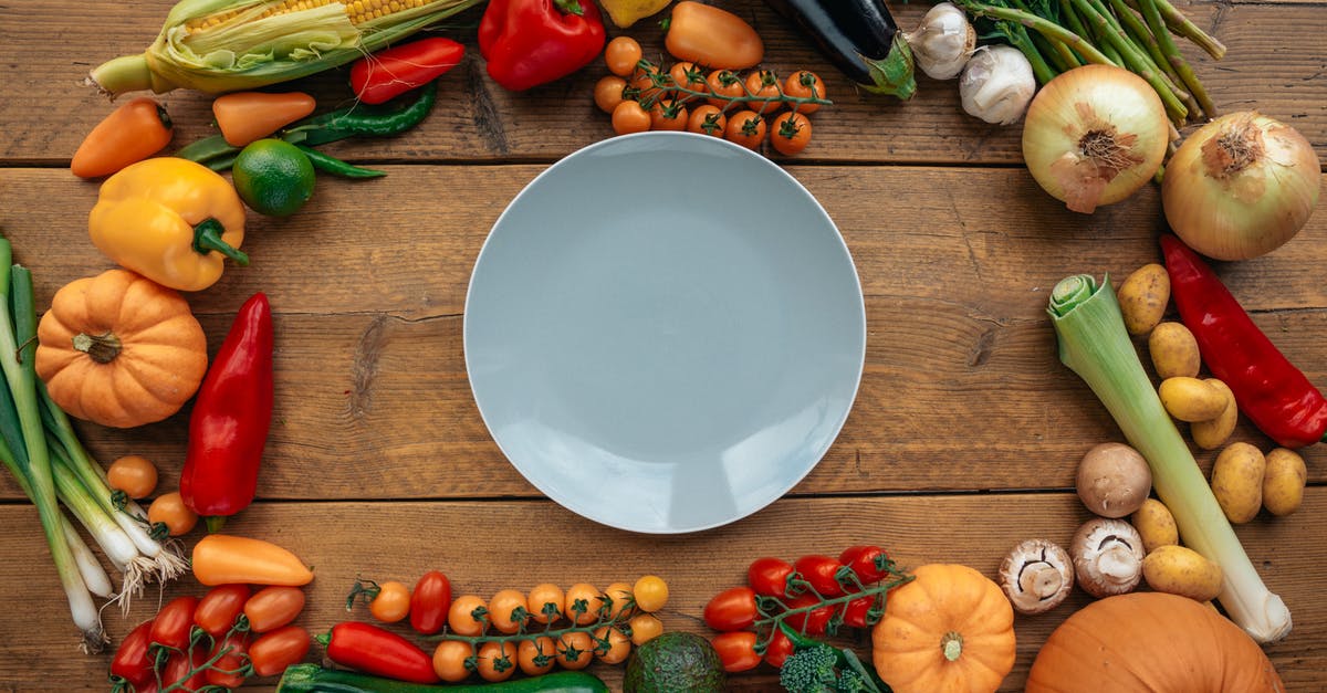 How to get sour cream & onion potato chips flavor? - Fresh healthy vegetables composed on table with white plate