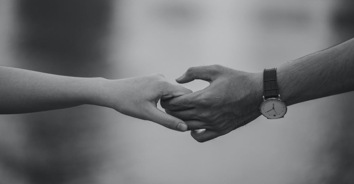 How to hold a santoku? - Monochrome Photo of Couple Holding Hands