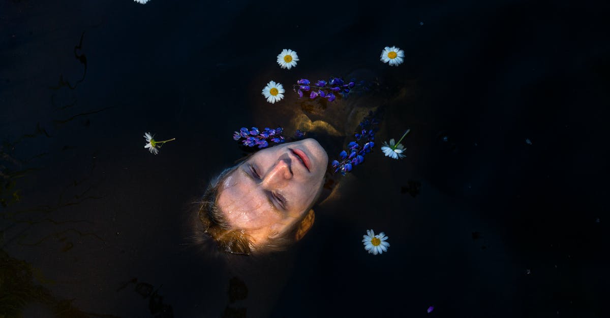 How to keep shallots from overpowering vinegarettes - Head of man lying on water with flowers How to keep shallots from overpowering vinegarettes - Head of man lying on water with flowers