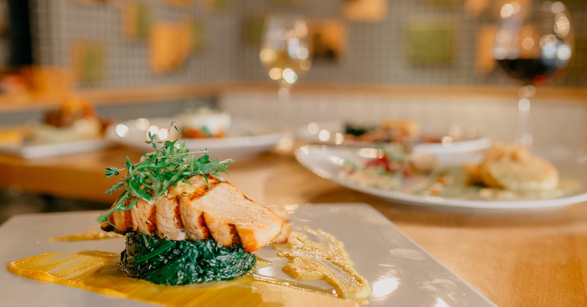 How to make a mustard sauce for salmon steak? - Appetizing salmon steak served on plate How to make a mustard sauce for salmon steak? - Appetizing salmon steak served on plate