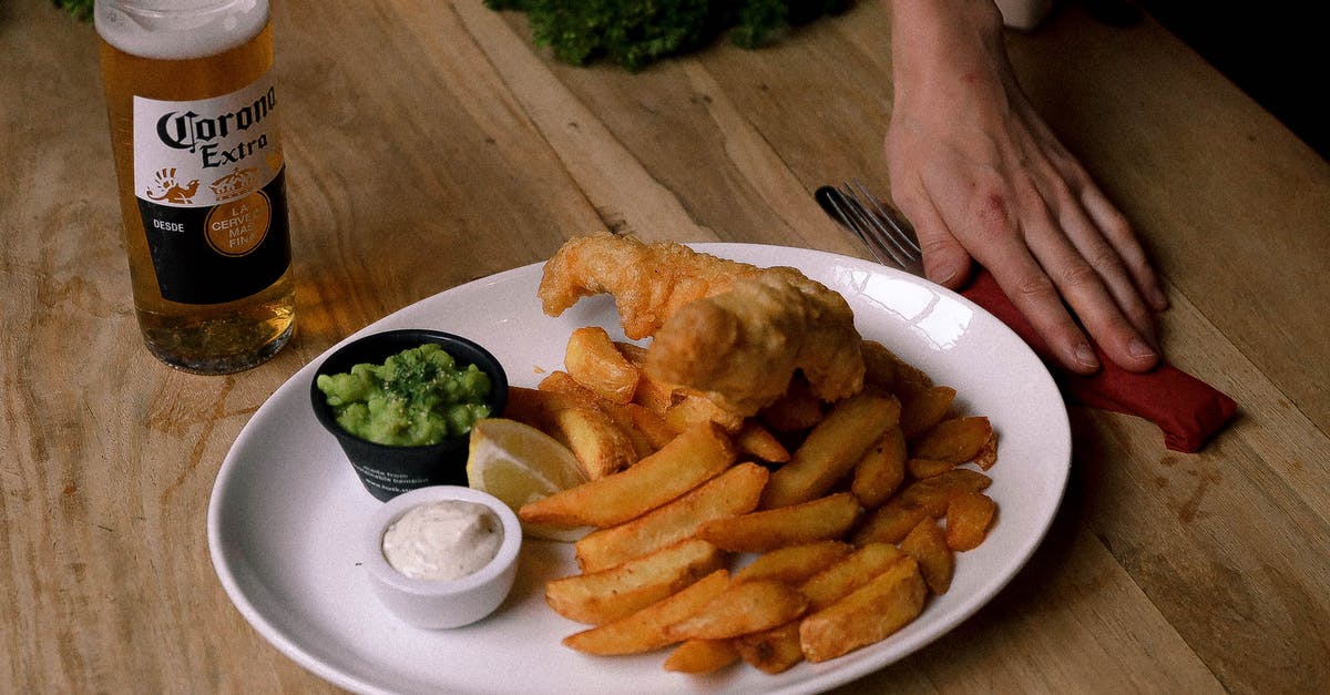 How to make fried beetroot chips - Fish and Chips on the White Plate Beside the Glass of Beer How to make fried beetroot chips - Fish and Chips on the White Plate Beside the Glass of Beer