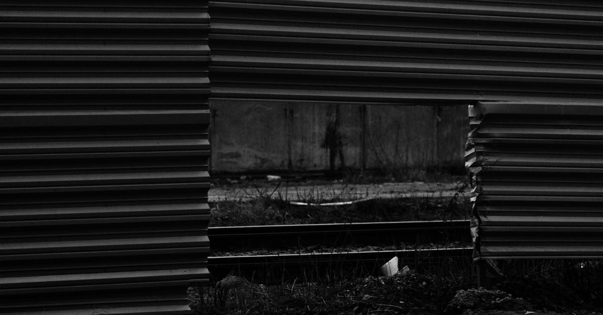 How to make profiteroles without a visible hole? - Black and white of automobile road and rails visible through square hole in lower part of enclosure from metallic profile How to make profiteroles without a visible hole? - Black and white of automobile road and rails visible through square hole in lower part of enclosure from metallic profile