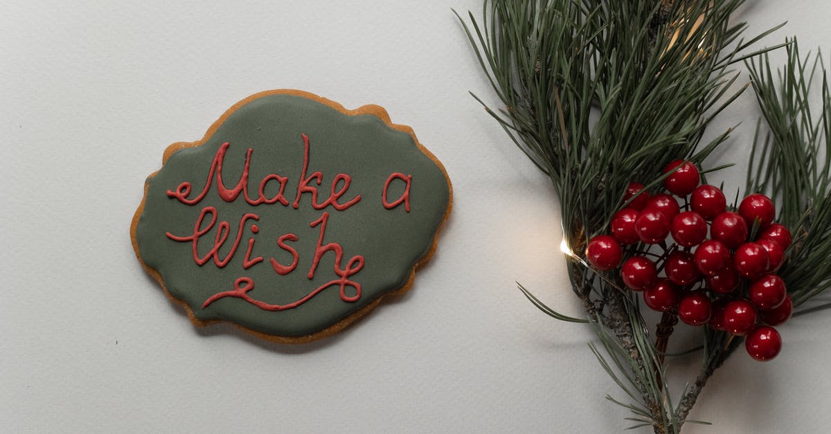 How to make striking glaze drizzle? - Holiday inscription on cookie and spruce branch How to make striking glaze drizzle? - Holiday inscription on cookie and spruce branch