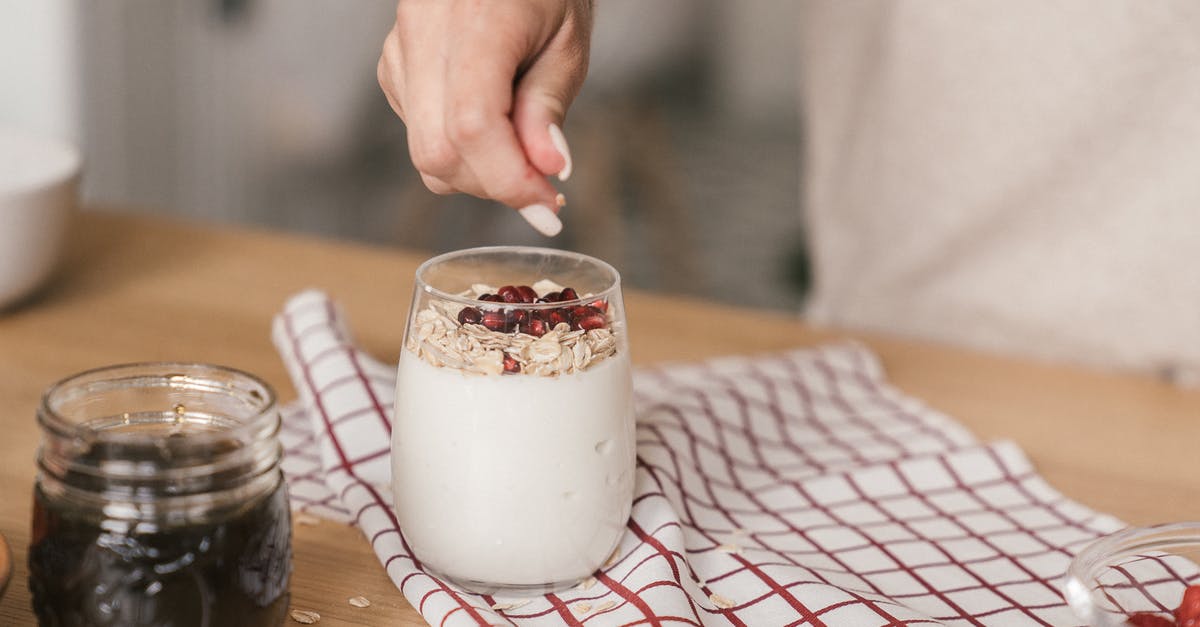 How to mark yogurt jars? - Person Preparing a Clear Glass of Food How to mark yogurt jars? - Person Preparing a Clear Glass of Food