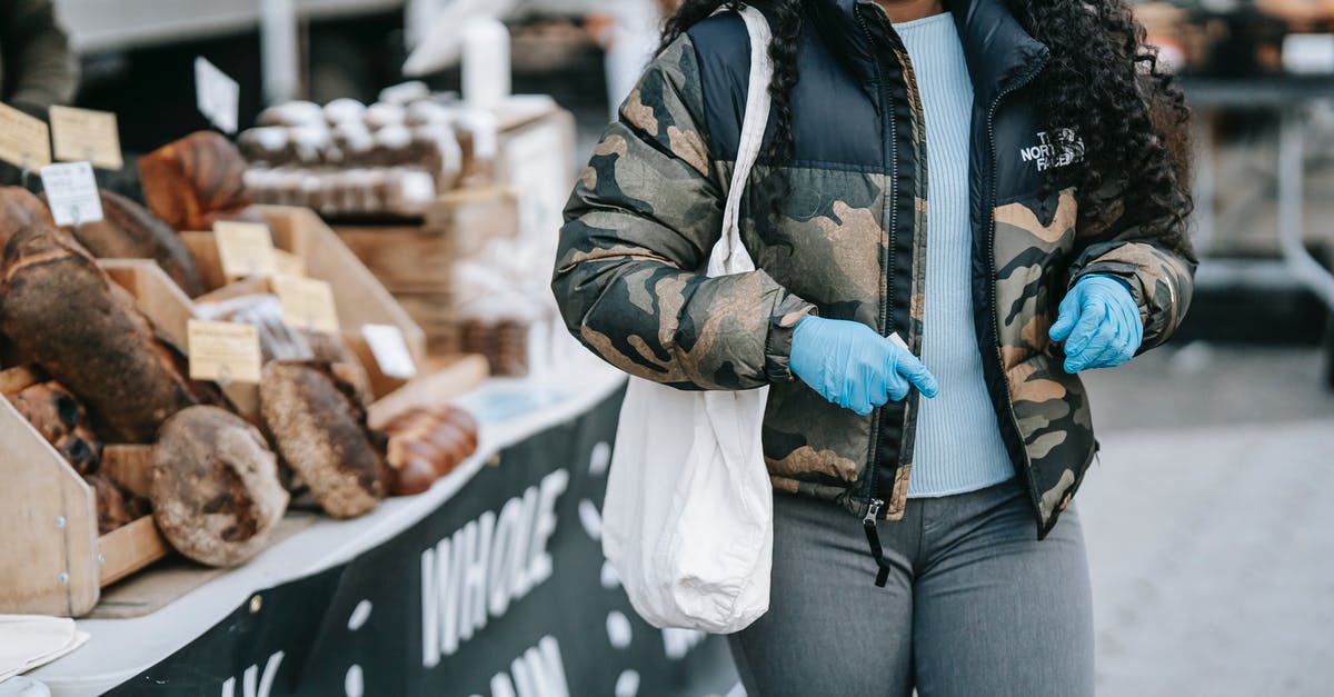 How to prevent bread sticking to cast iron pan? - Black woman in mask walking by street bakery How to prevent bread sticking to cast iron pan? - Black woman in mask walking by street bakery